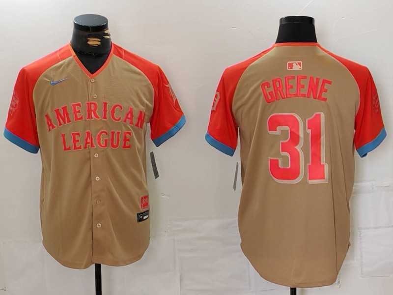 Men%27s Detroit Tigers #31 Riley Greene Cream 2024 All Star Limited Stitched Jersey